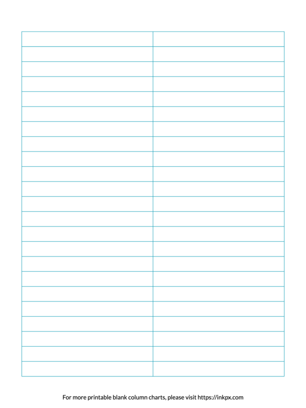 Free Printable Printable Blank 2 Column Chart Templates In PDF PNG And