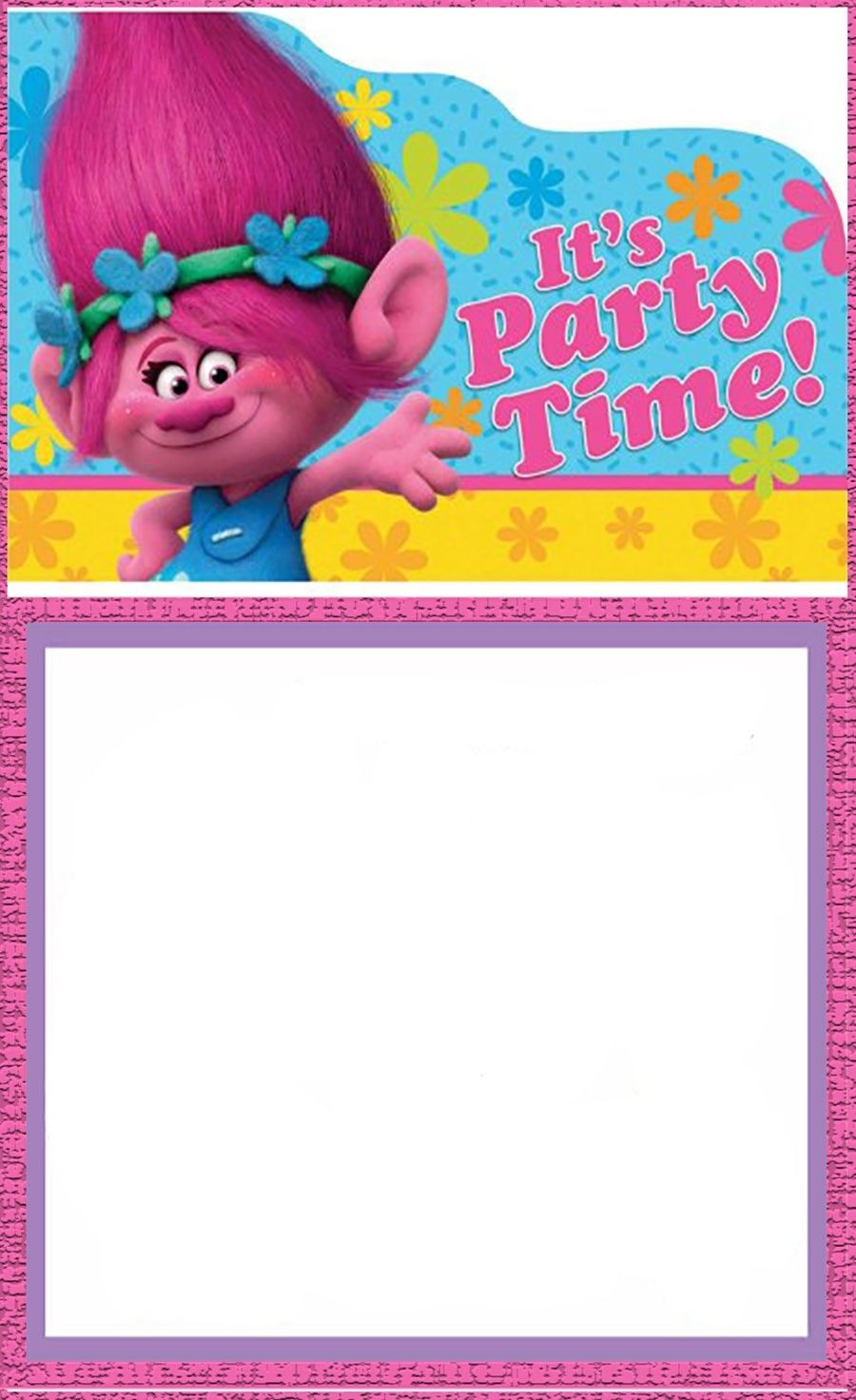 Blank Trolls Invitation Templates Free