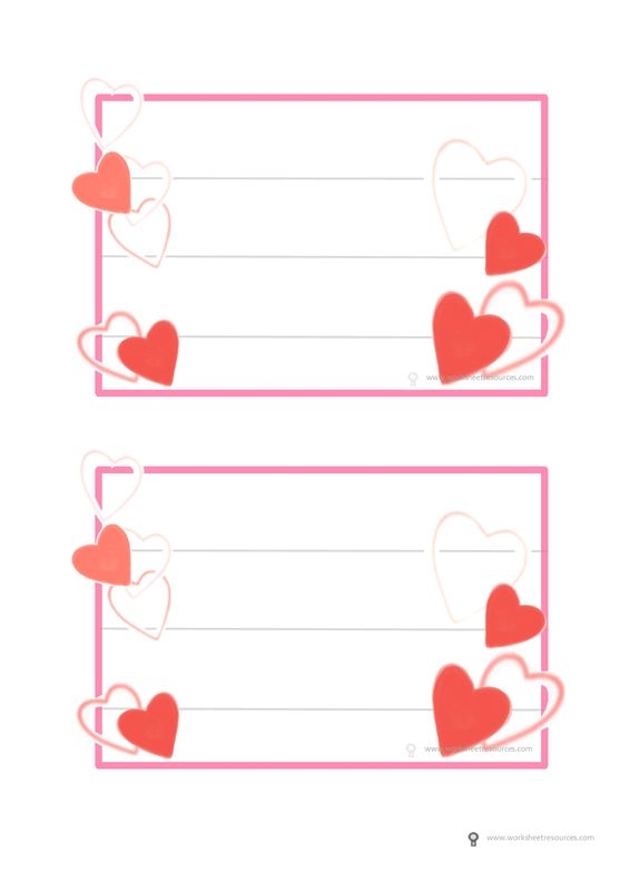 Free Printable Valentine S Day Writing Template