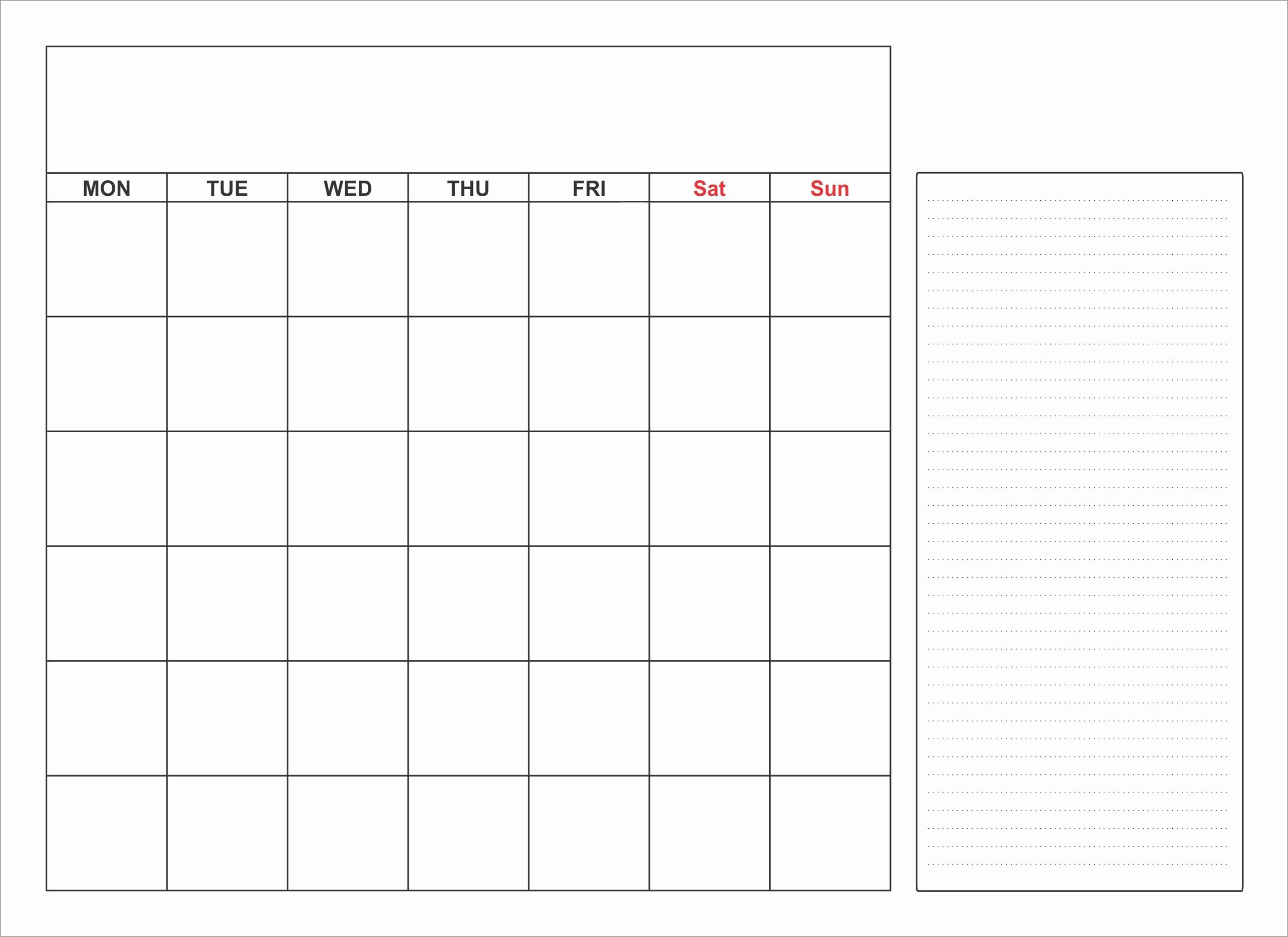 Blank Week Planner Templates
