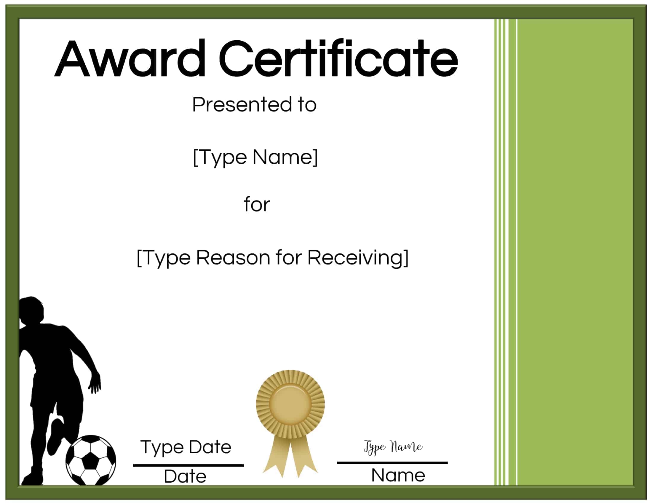 Free Soccer Certificate Maker Edit Online And Print At Home