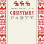 Free Sweaters Pattern Christmas Invitation Template