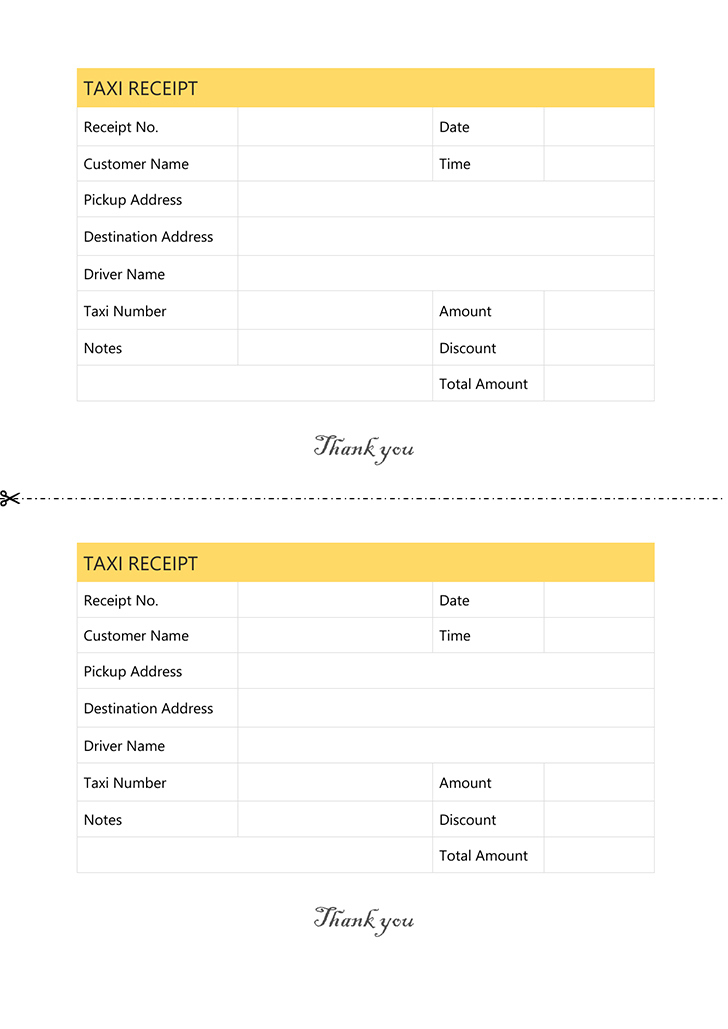 Free Taxi Receipt Template Within Blank Taxi Receipt Template Shield