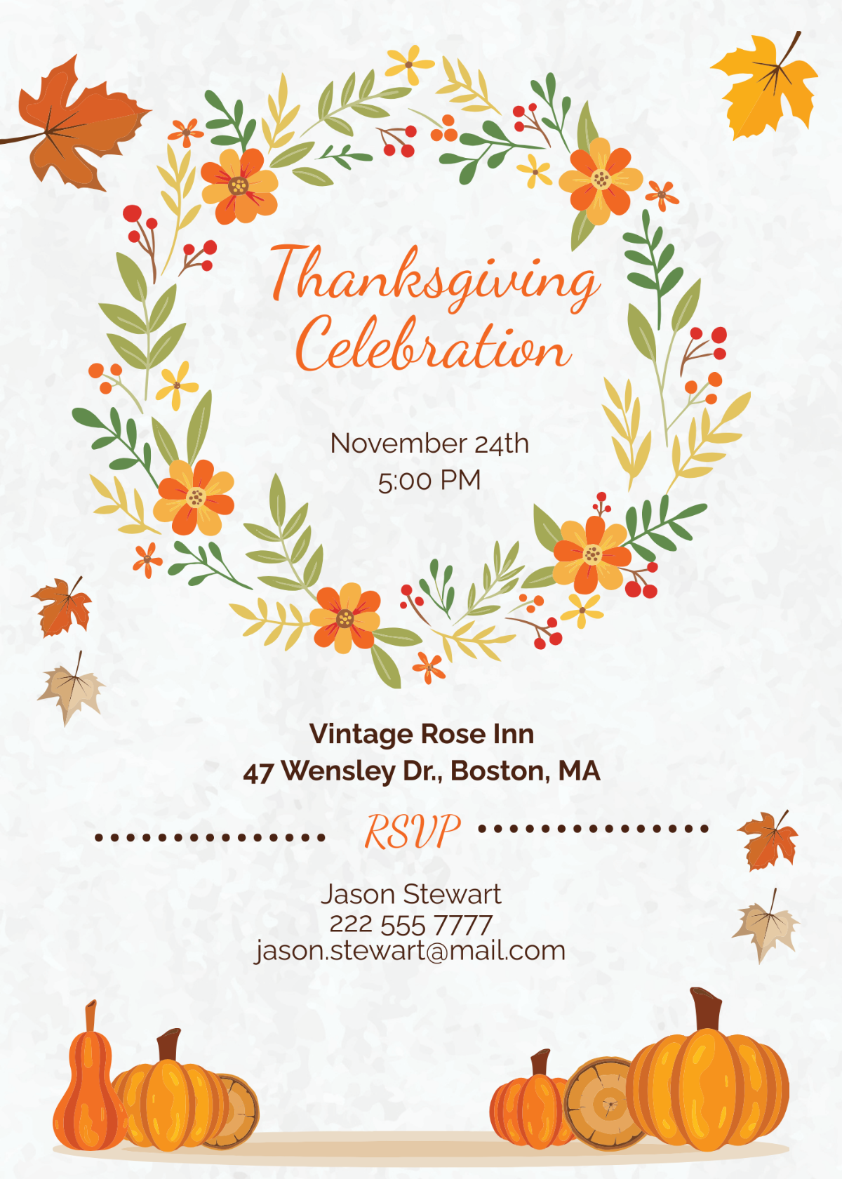 Free Thanksgiving Invitation Templates Editable And Printable