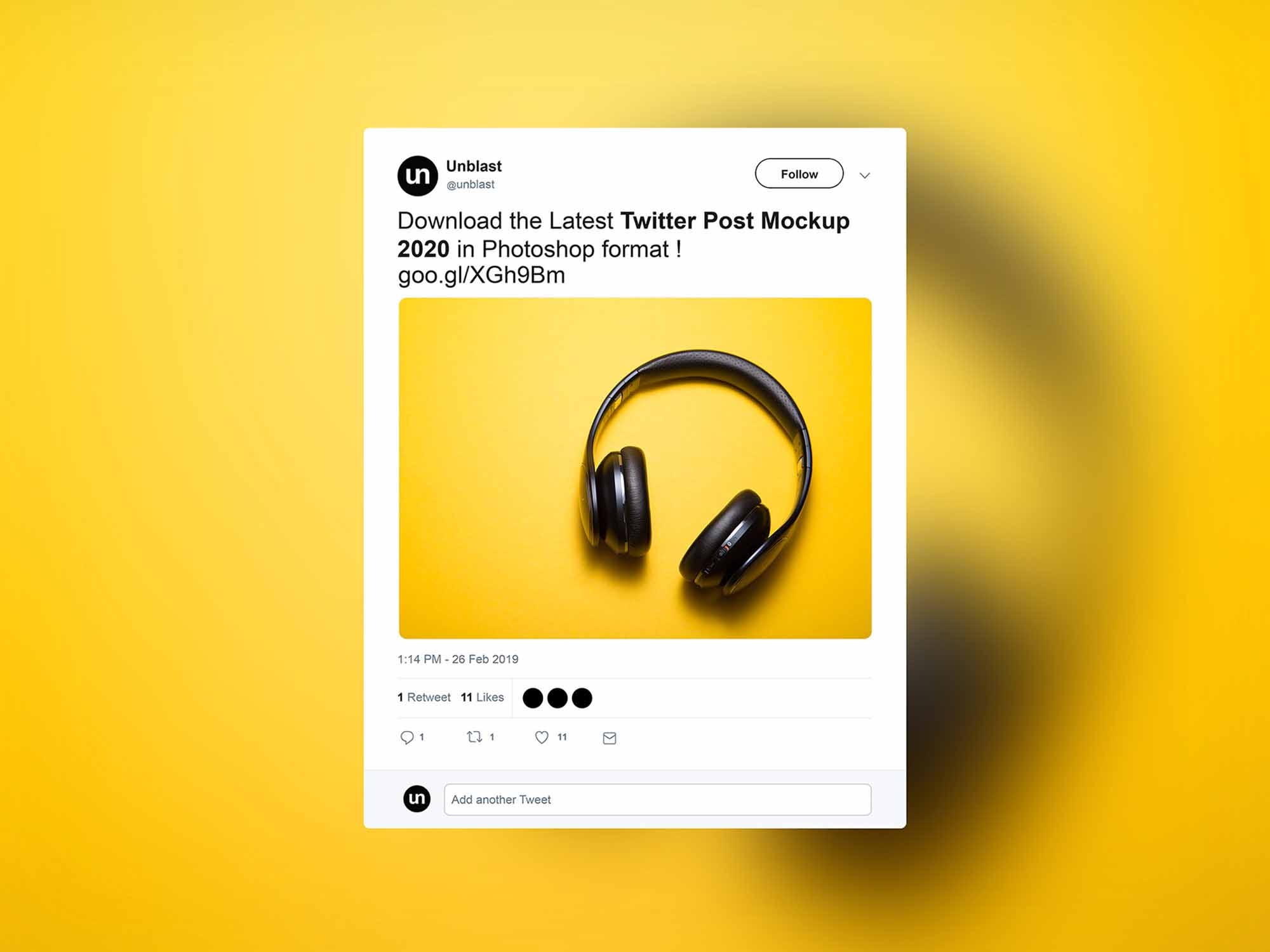Free Twitter Post Mockup 2020 PSD 