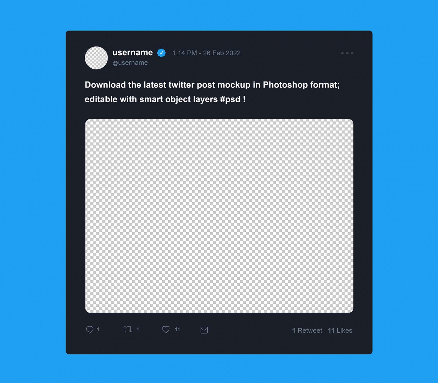 Free Twitter Post Mockup 2022 PSD 