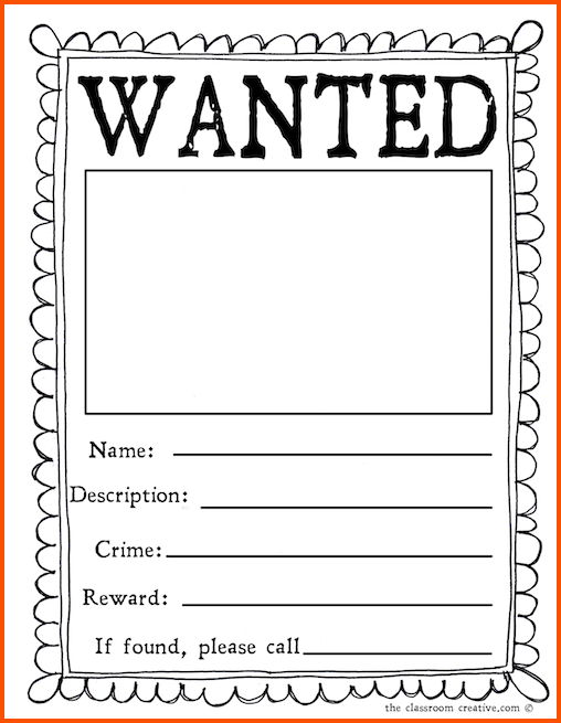 Free Wanted Poster Template Printable 6 Wanted Poster Template Free