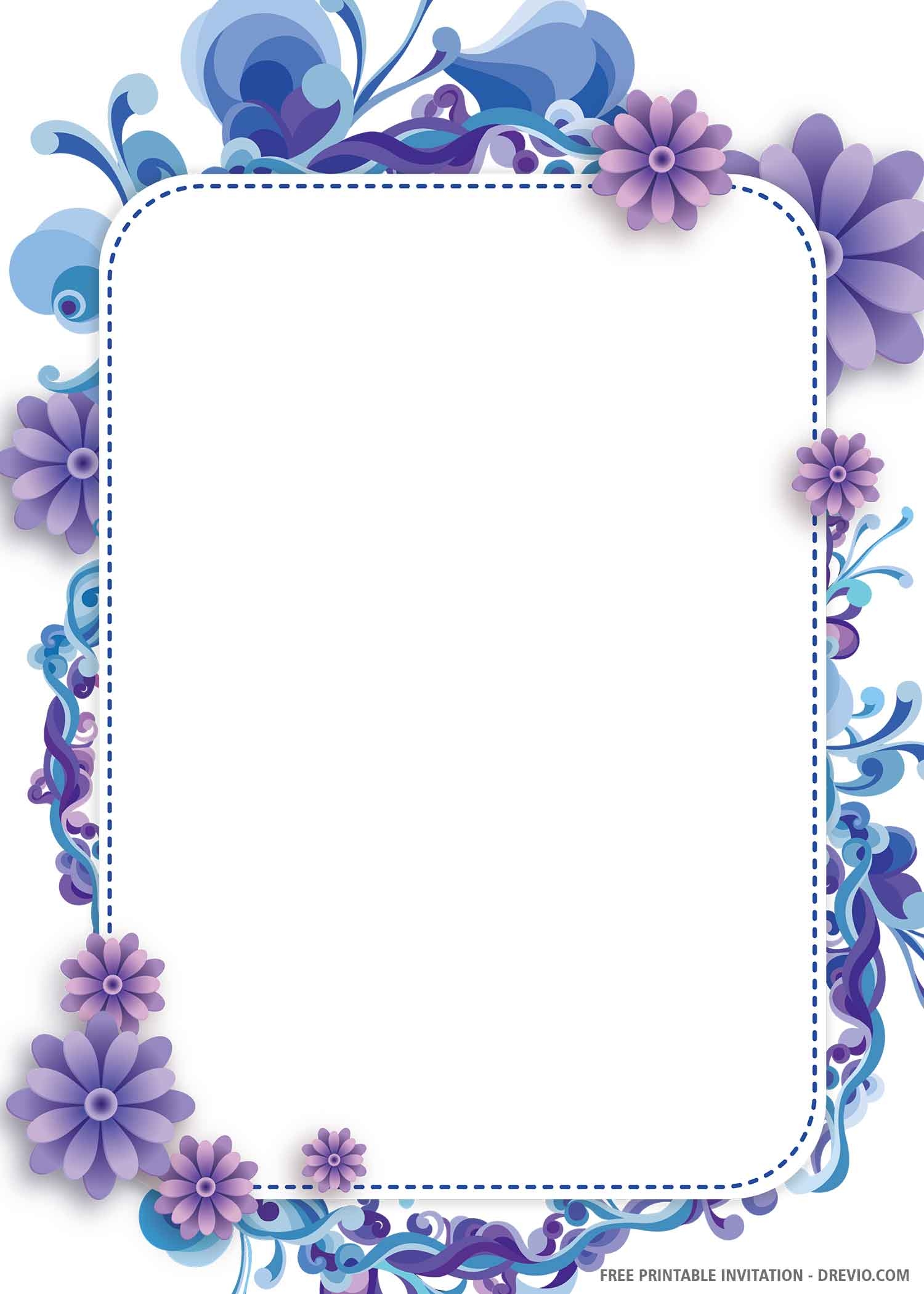Blank Templates For Wedding Invitation Cards