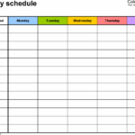Free Weekly Schedules For PDF 18 Templates School Schedule
