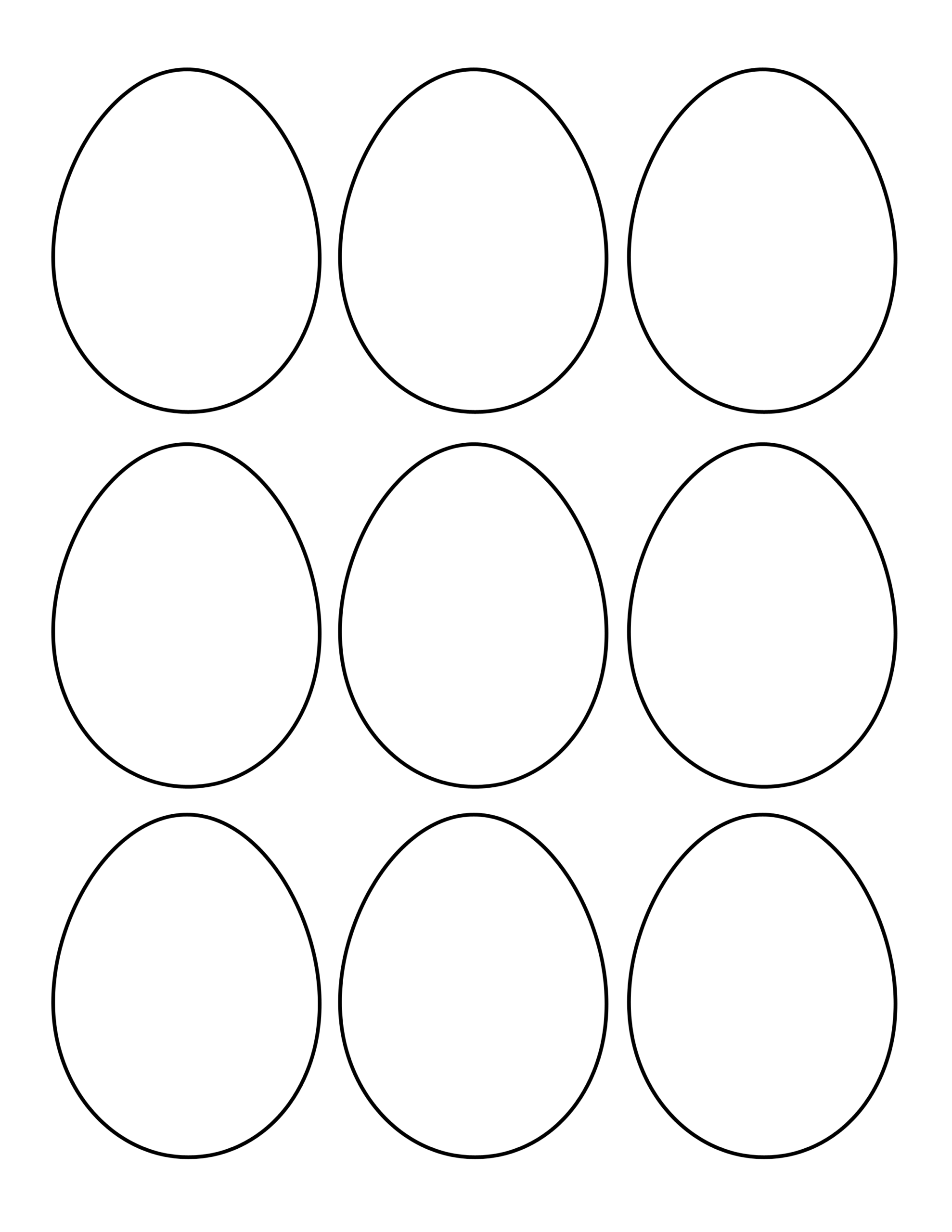 Blank Printable Easter Egg Templates