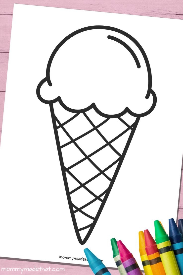 Blank Ice Cream Cone Templates