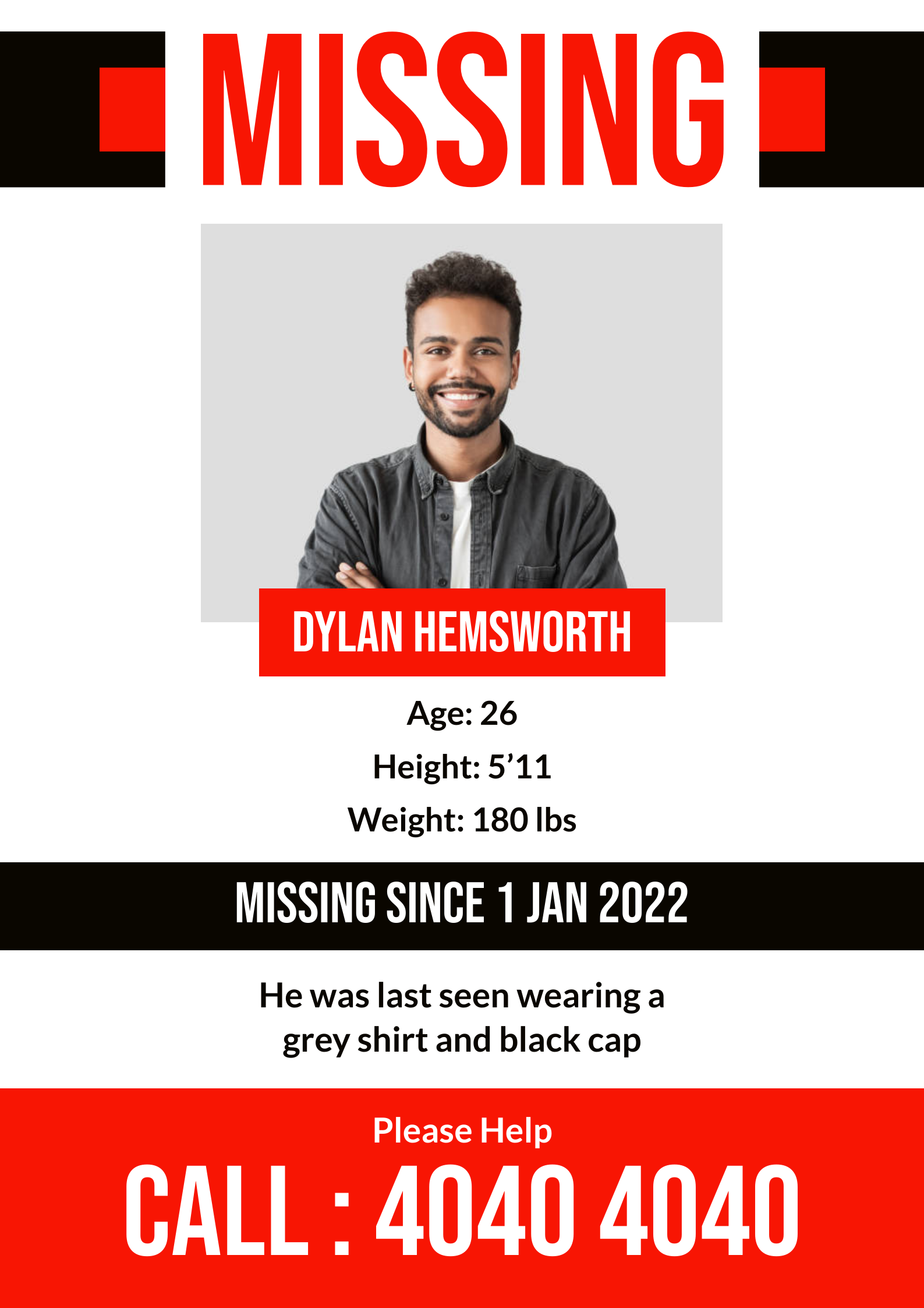Funny Missing Person Poster Template Prntbl Concejomunicipaldechinu