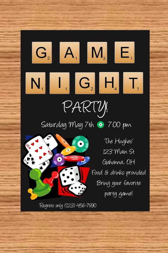 Game Night Invitation Wording Collegio Sanlorenzo Template