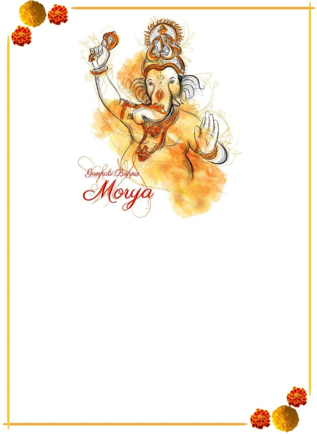 Ganpati Bappa Invitation Template Tejidos