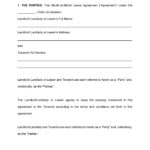 Georgia Month To Month Lease Agreement Template