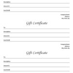 Gift Certificate Template Blank Microsoft Word Document