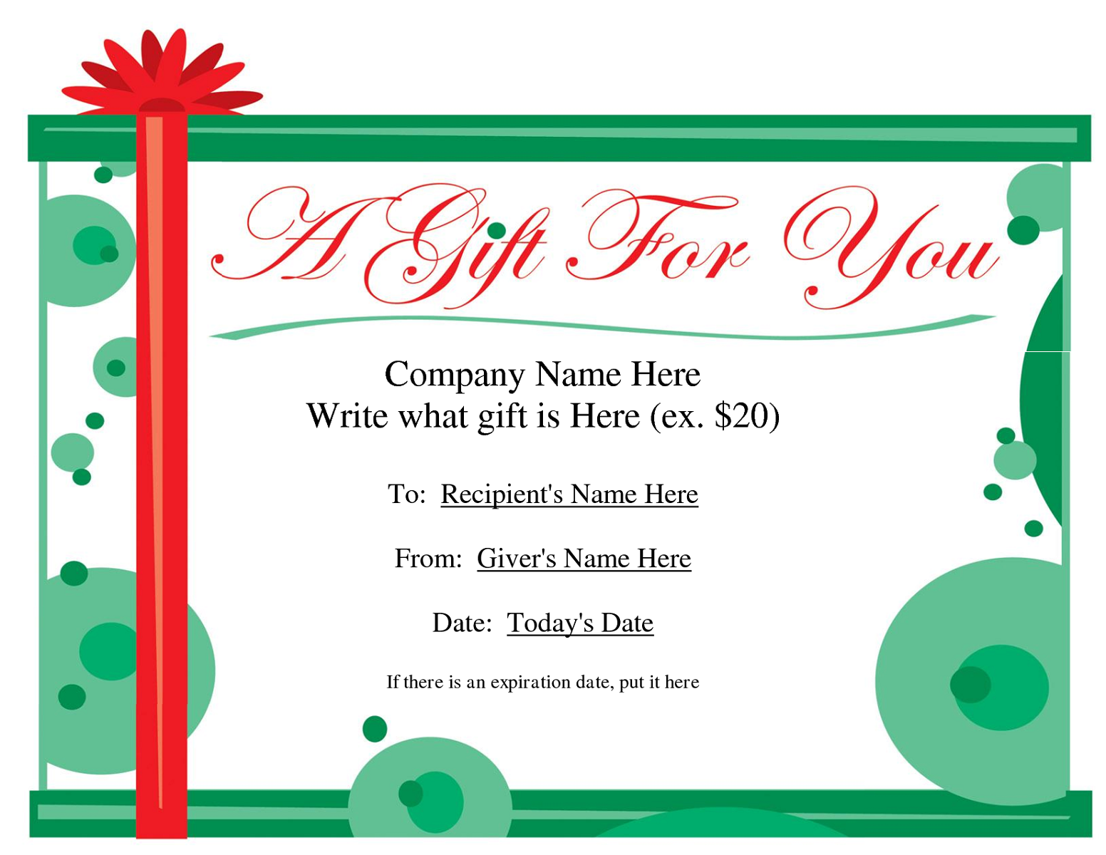 Gift Certificate Template Powerpoint