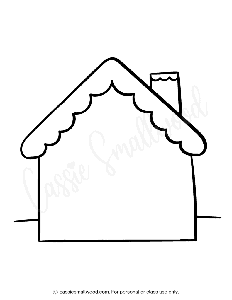 Gingerbread Blank Template Clipartmag Sketch Coloring Page