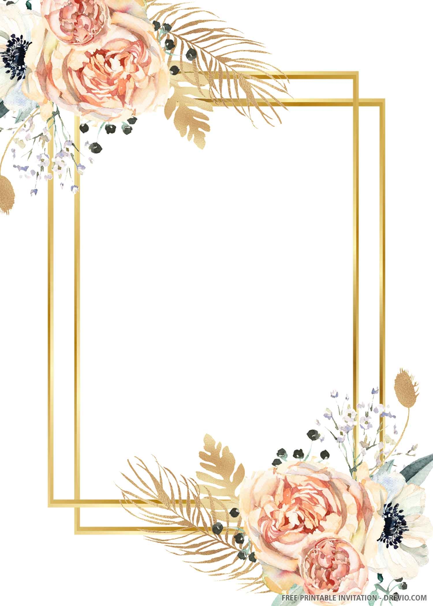 Elegant Blank Invitation Templates