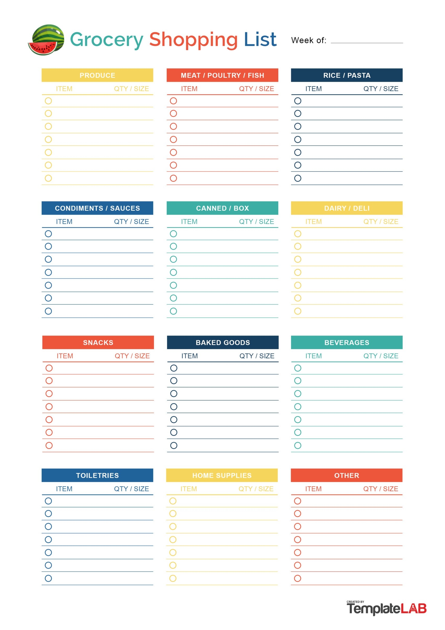 Grocery List Template Google Sheets Printable Word Searches