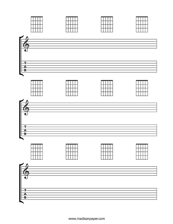 Guitar Paper Templates