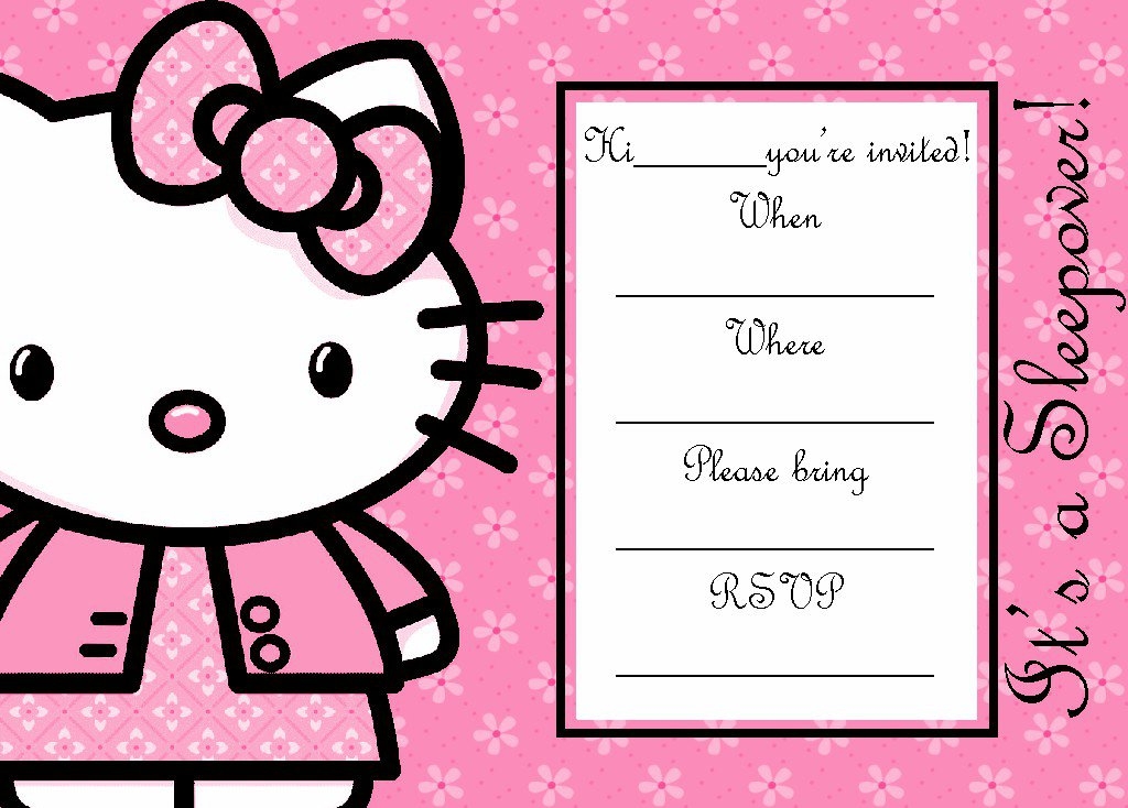 Hello Kitty Invitation Templates Blank