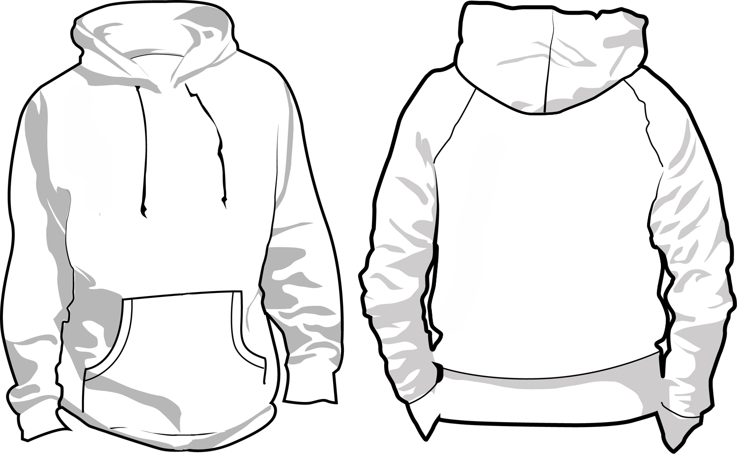 Blank White Hoodie Templates