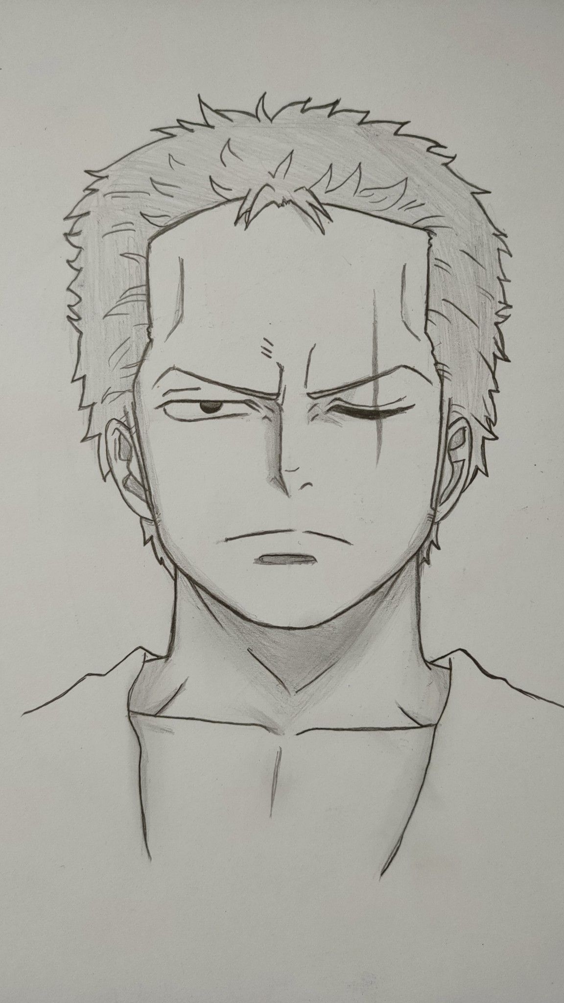 How To Draw Zoro One Piece With Pencil Anime Drawing Easy Drawings