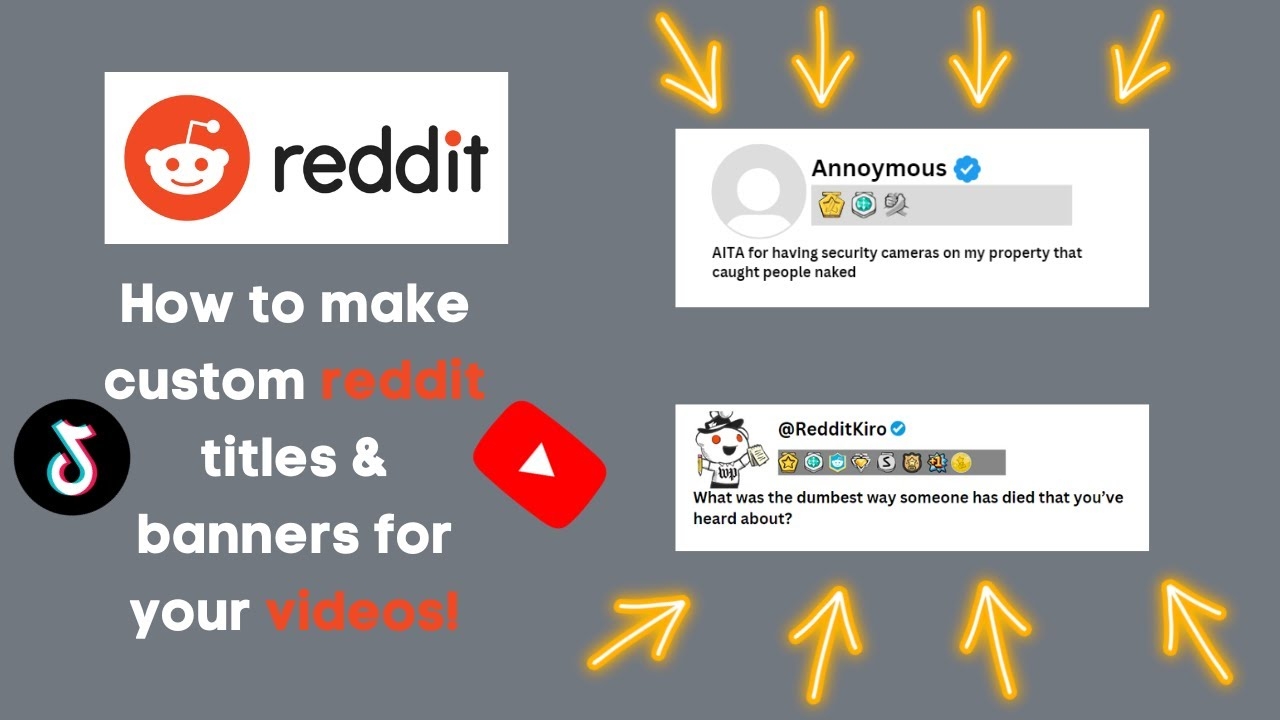 How To Make Custom Reddit Titles Banners For Your Tiktok Reddit Videos