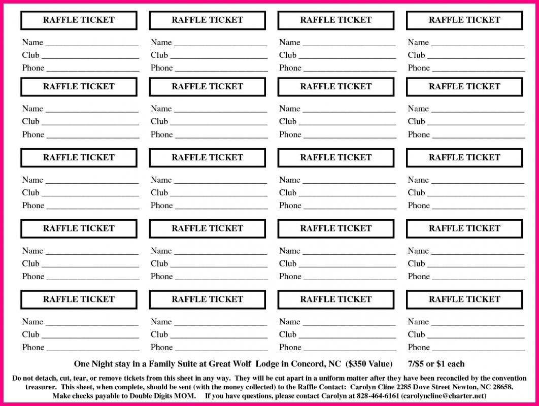 How To Number Raffle Tickets In Word Printable Online