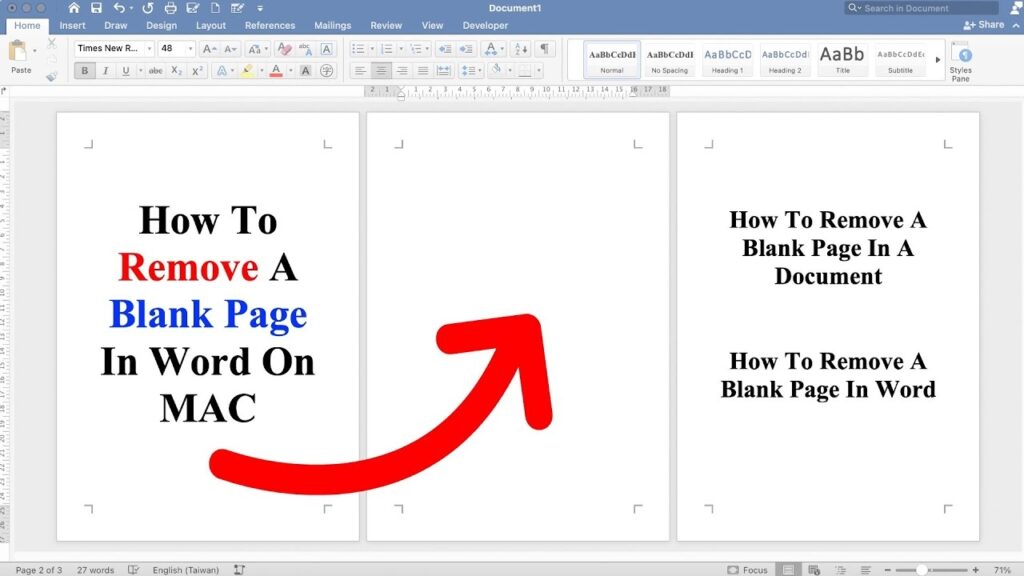 How To Remove A Blank Page In Word On MAC YouTube