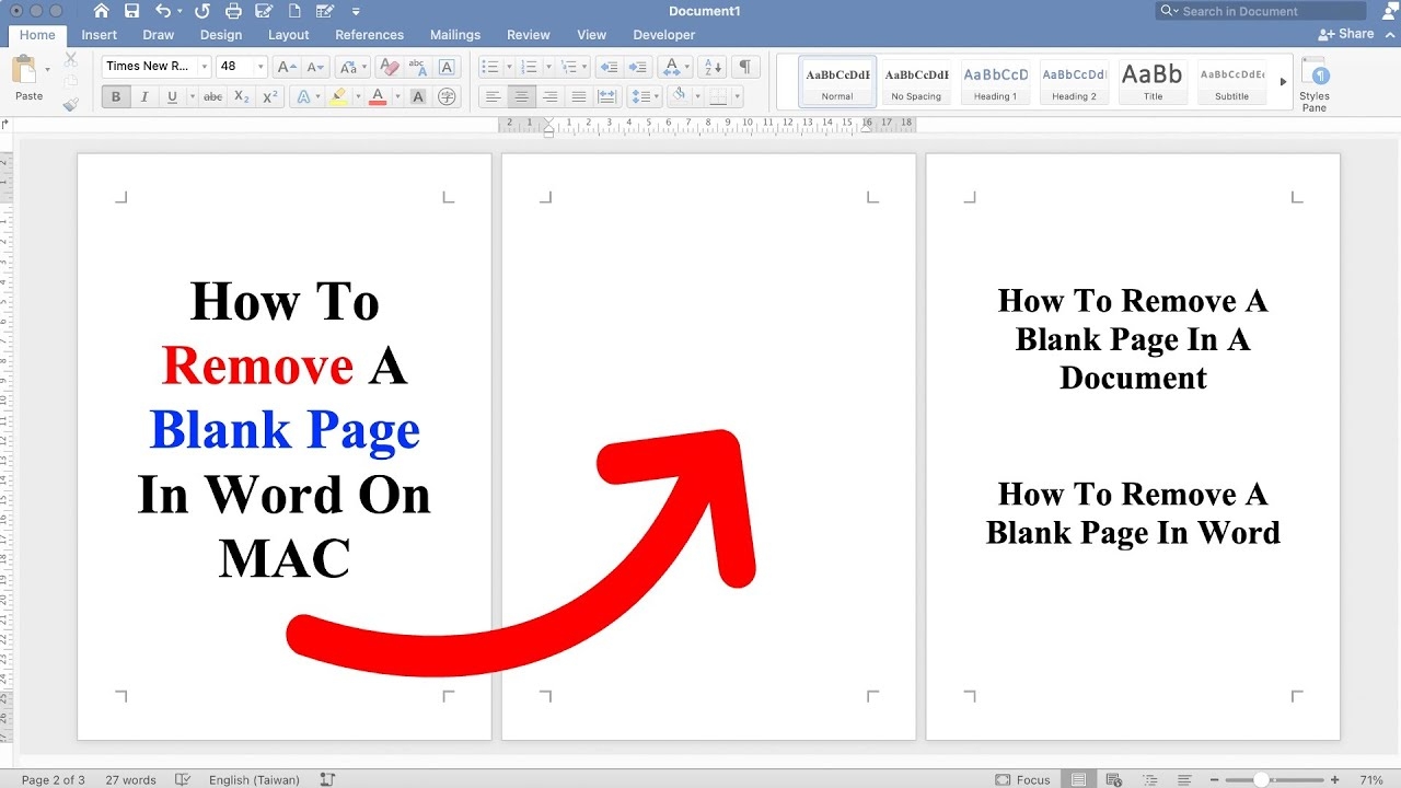 How To Remove A Blank Page In Word On MAC YouTube