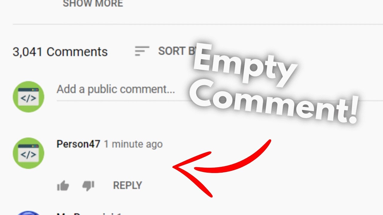 How To Type A Blank Comment In YouTube YouTube
