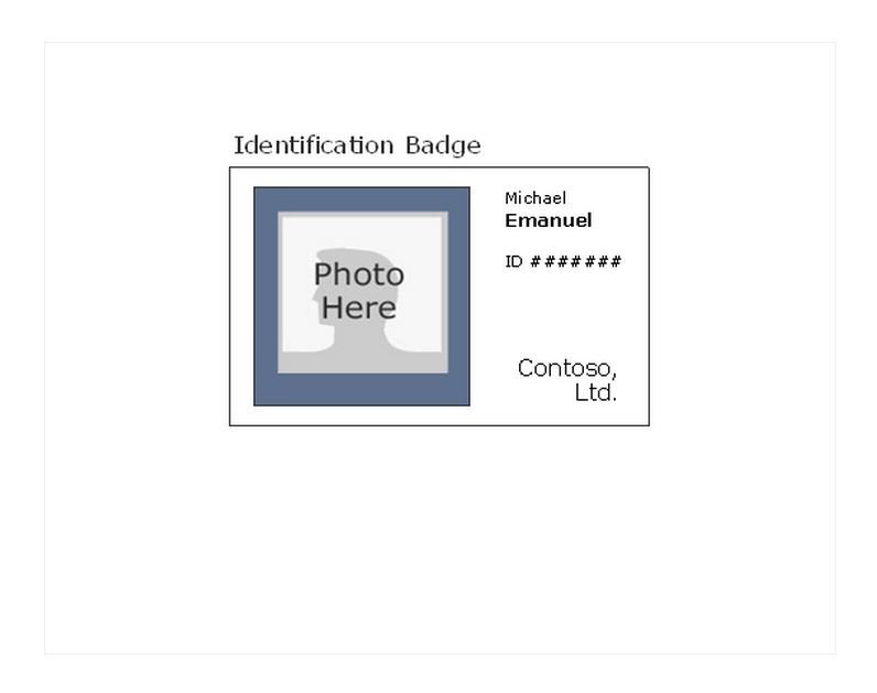 Id Badge Template Free Printable Free Templates Printable