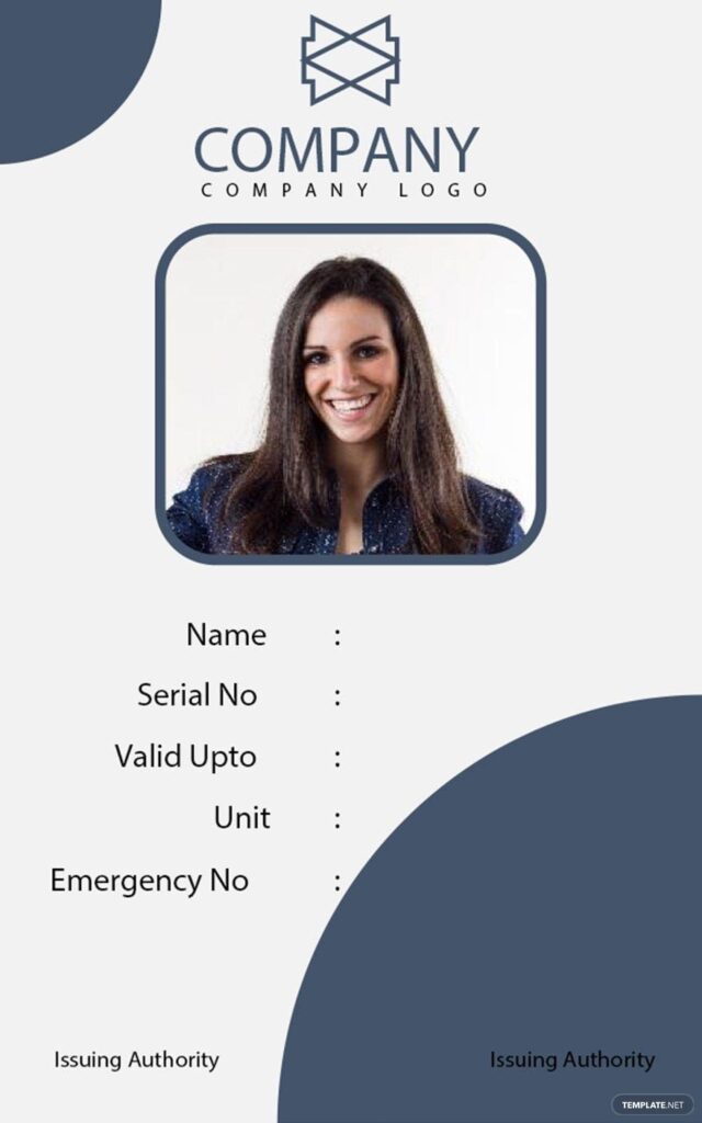 Id Card Template Photo Free Infoupdate