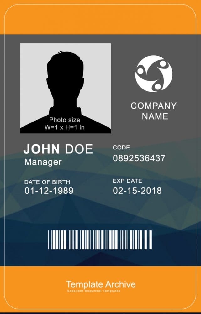 Id Card Template Word