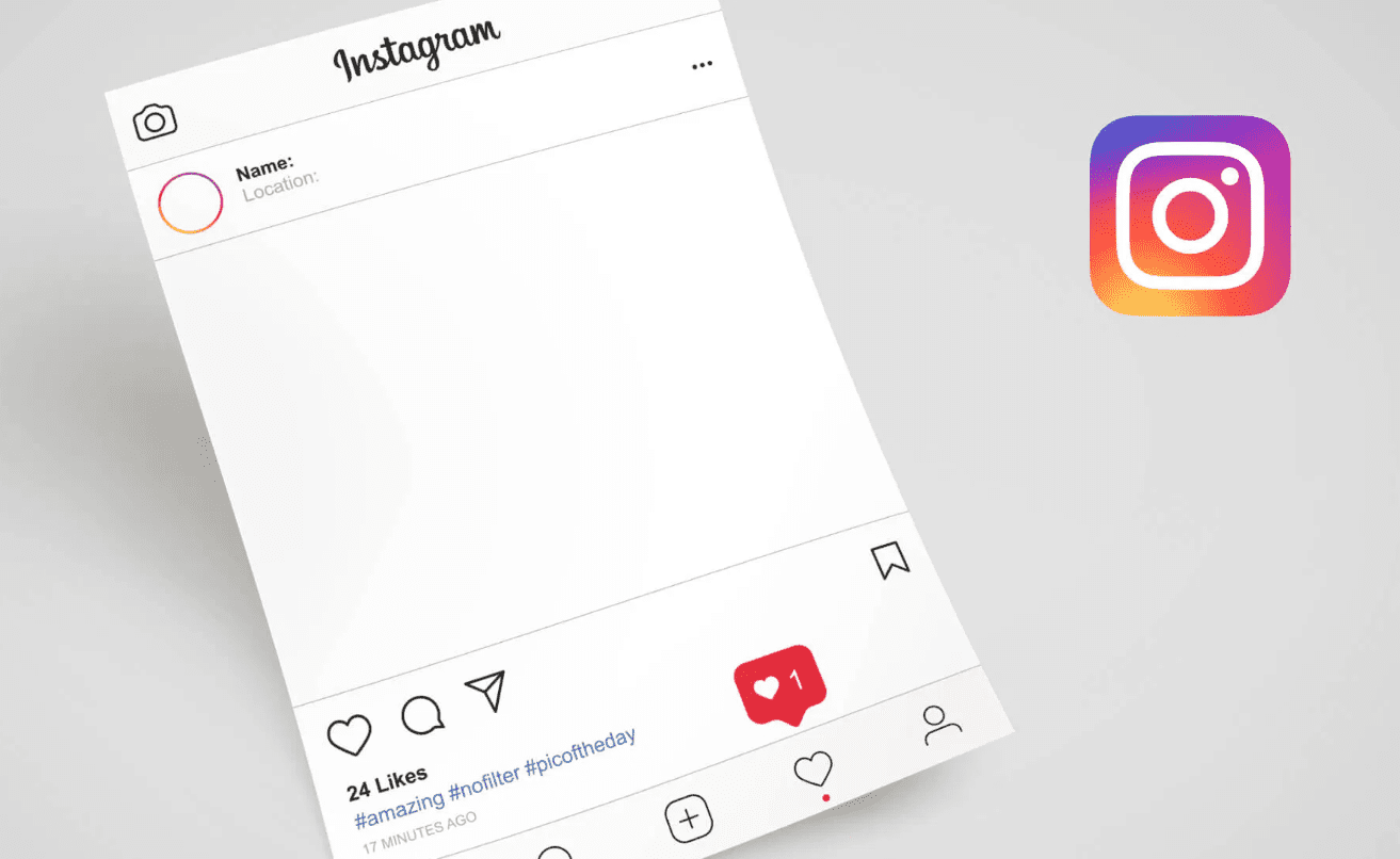 Illustrator Instagram Template Blank Instagram Page Template