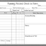 Informal Running Record Form Part Of HUGE Guided Reading Bundle