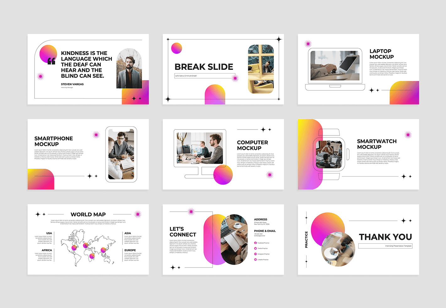 Internship PowerPoint Presentation Template Graphue