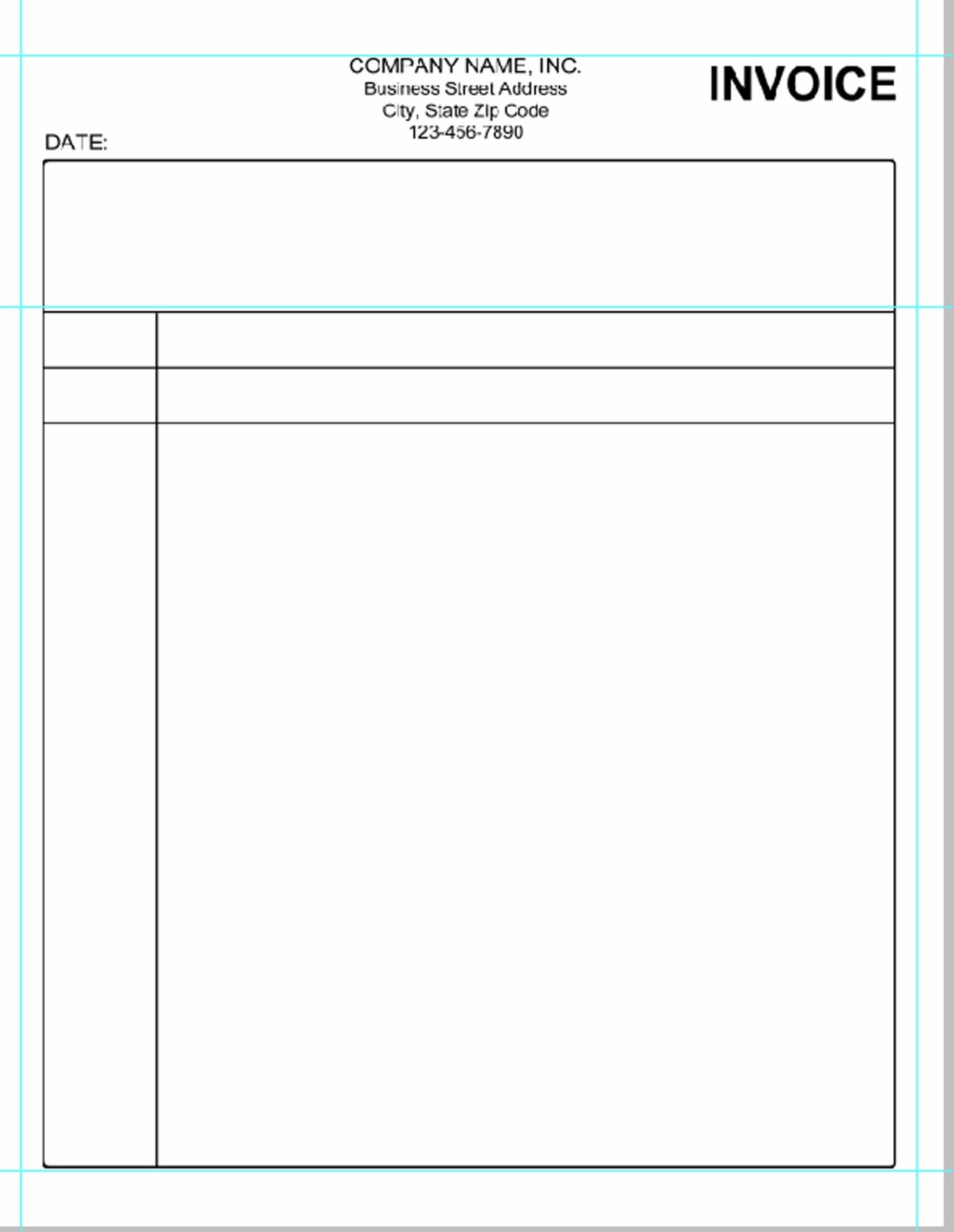 Blank Invoice Templates Printable