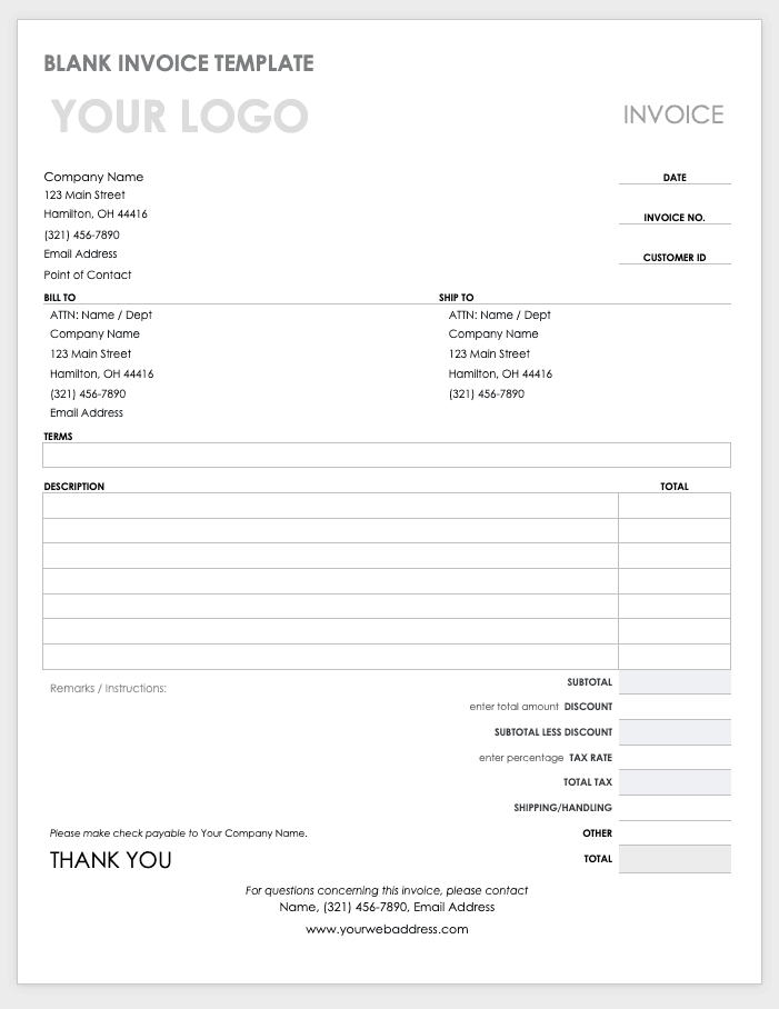 Invoice Templates For Microsoft Word Processgaret