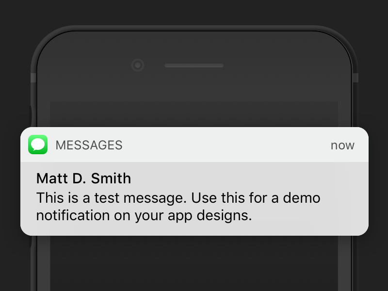 IOS 10 Message Notification Messages Banner Template Iphone Message