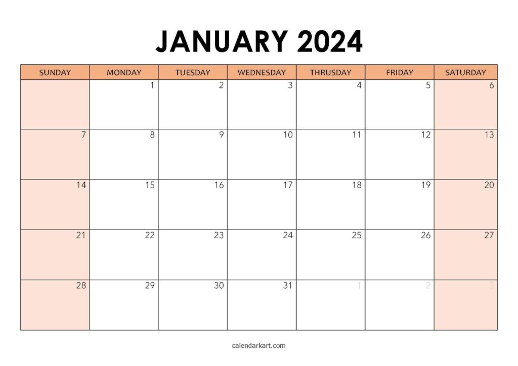 January 2025 Calendar Template Word Format Willow Rose
