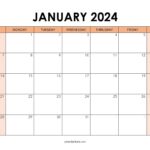 January 2025 Calendar Template Word Format Willow Rose