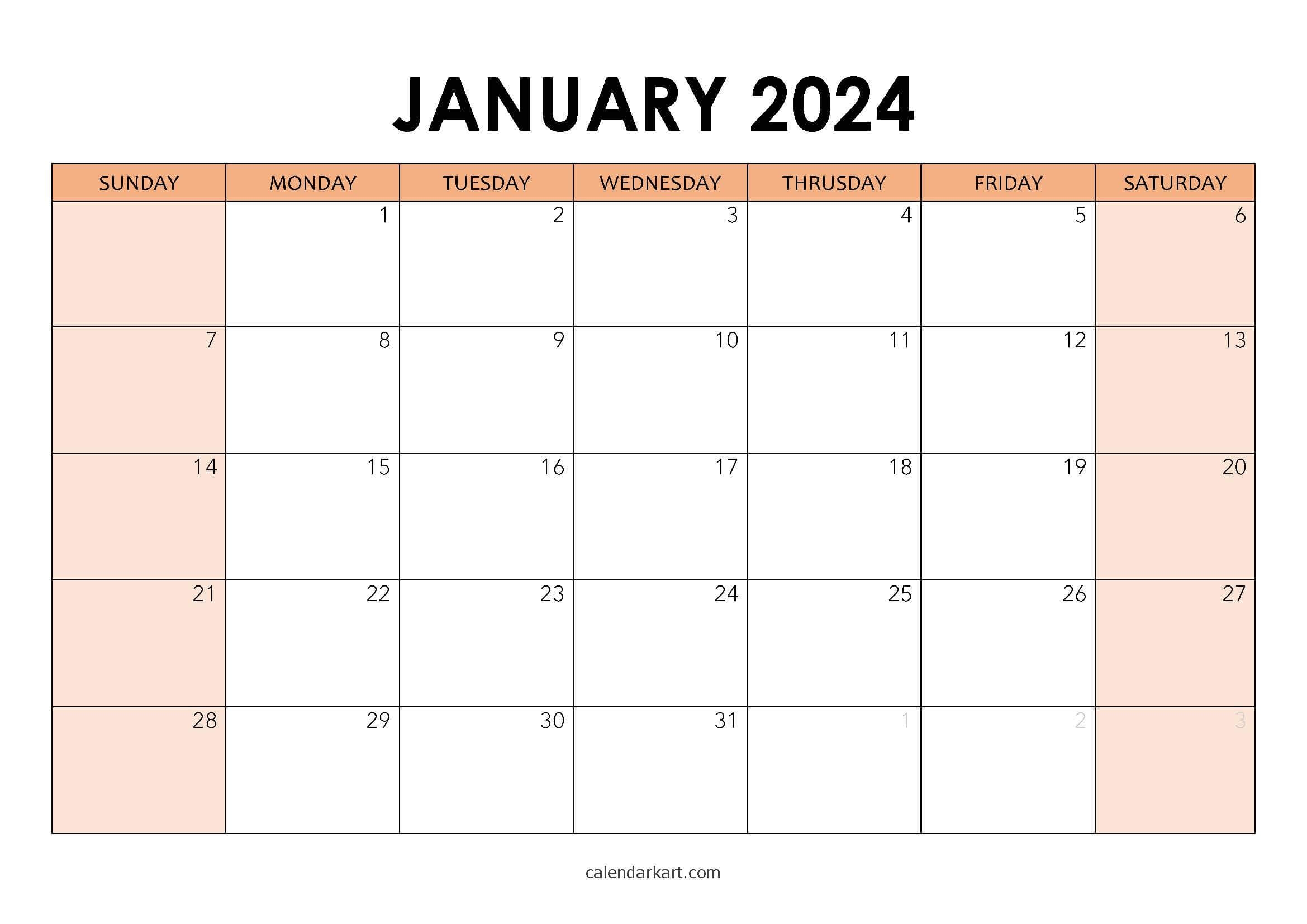 January 2025 Calendar Template Word Format Willow Rose