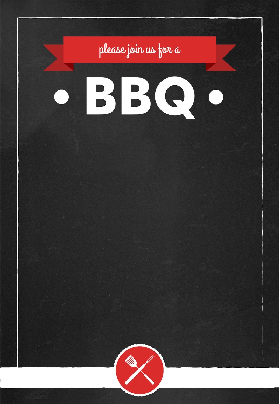 Join Us For A BBQ Free BBQ Party Invitation Template Greetings