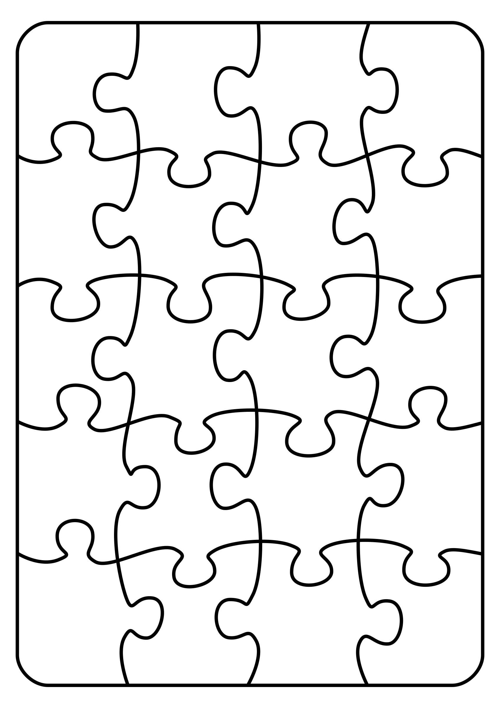 Blank Jigsaw Piece Templates