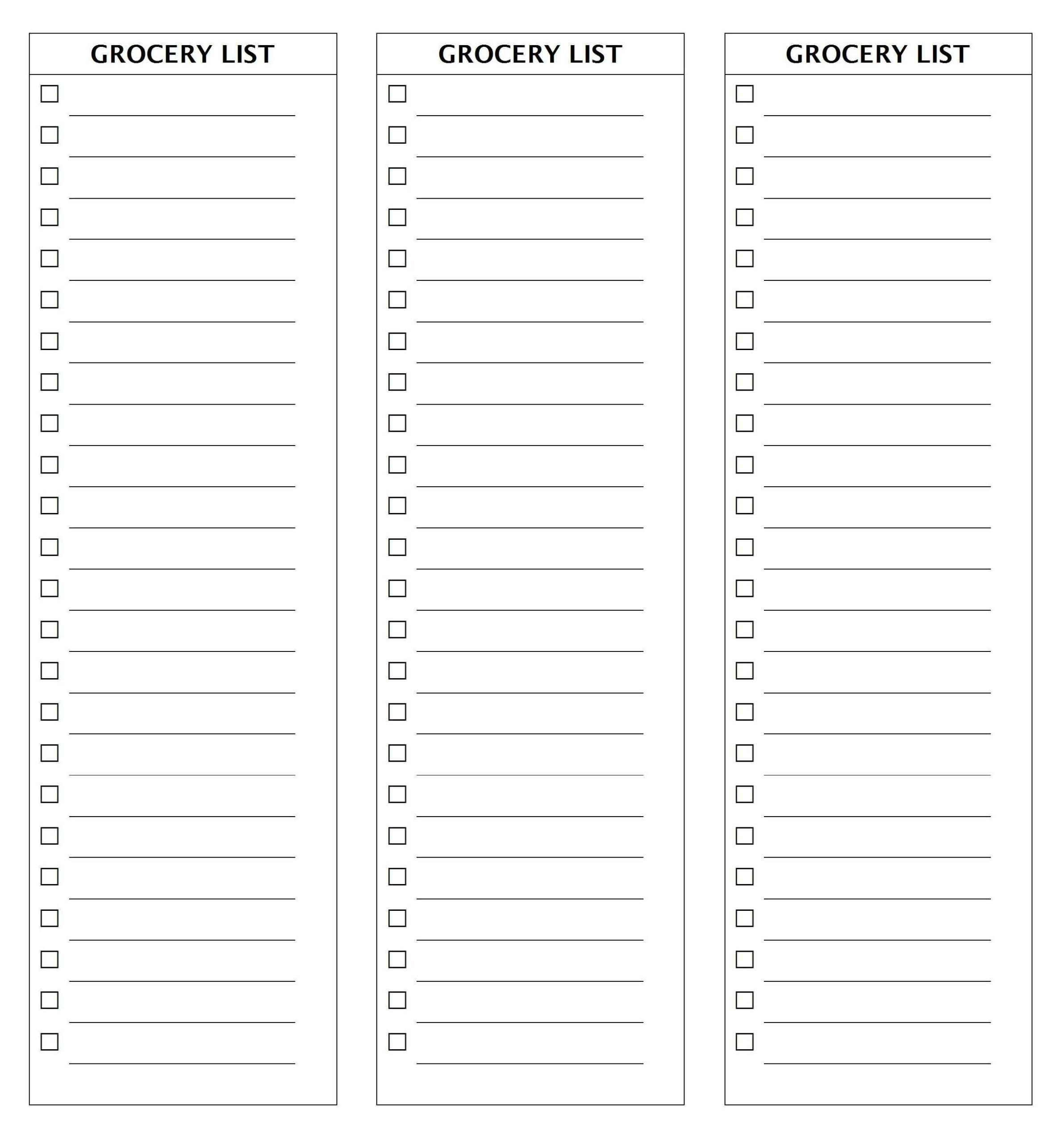 Loadpaper Printable Grocery List Template Free Printable Grocery