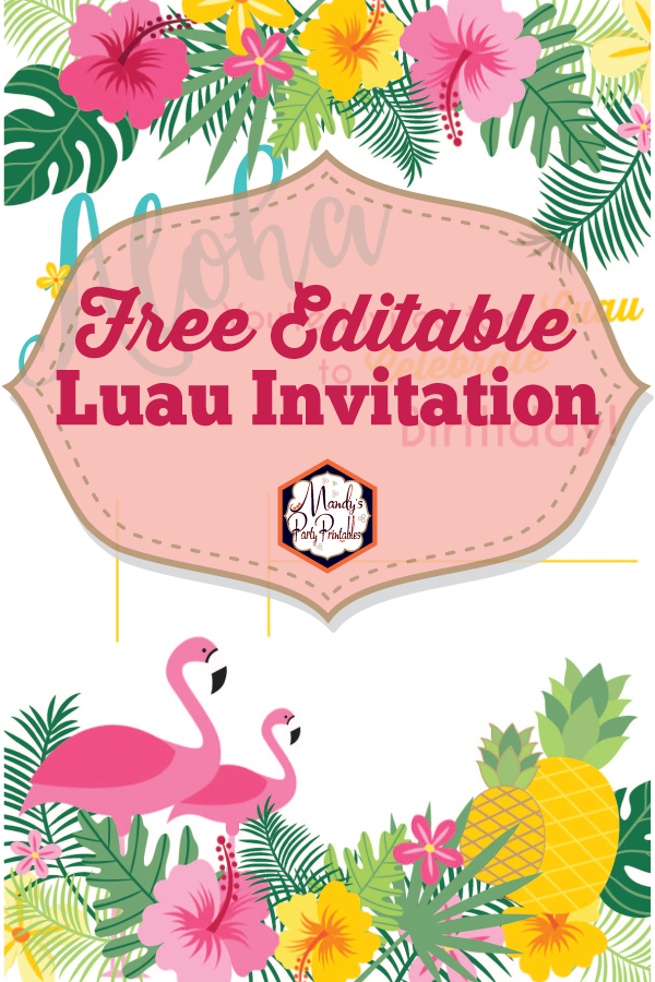 Luau Party Invitations
