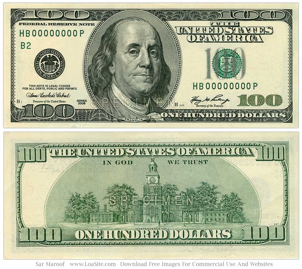 Blank 100 Dollar Bill Templates